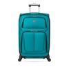 SwissGear Sion Softside Expandable Roller Luggage, Teal, Checked-Medium 25-Inch