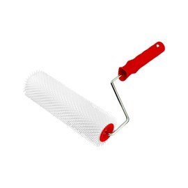 QWORK® 230mm Spiked Roller with 15mm Teeth, Flooring Aeration Roller Self Levelling Tool (9 Inch, Teeth 3/5 Inch)