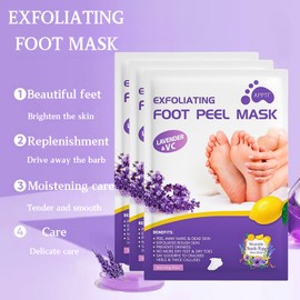 7PCS Foot Peel Mask for Hard Skin & Feet Scrubber & Socks, Exfoliating Foot Peel Mask, Callus Remover for Feet, Foot Moisturiser Socks for Foot Care