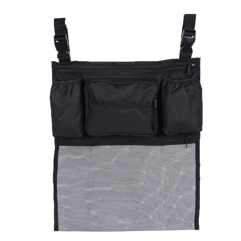 6 Pockets Wheelchair Back Storage Bag Garden Cart Mesh Cloth