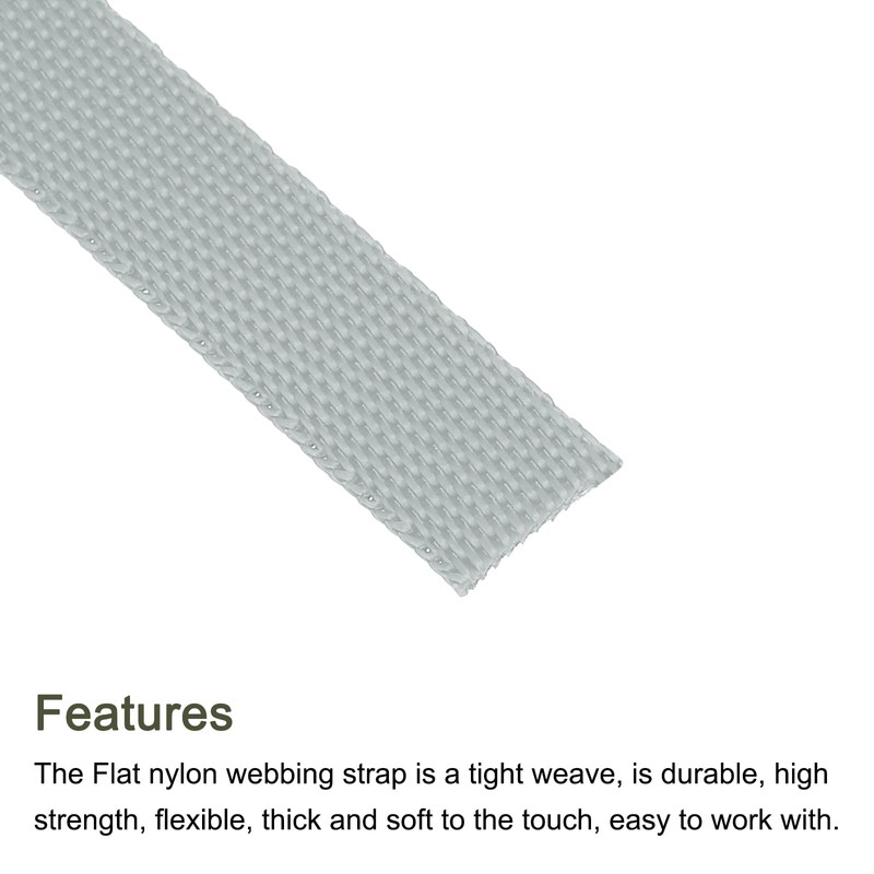 sourcing map Flat Nylon Webbing Strap 3/8 Inch 10 Yards