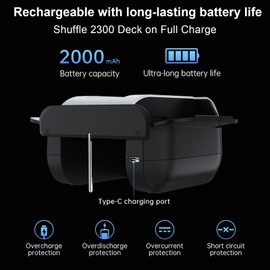 BATURU Wiederaufladbarer automatischer Kartenmischer mit 2 Stapeln - schnell, geräuscharm, kompakt & leicht, Kartenmischer für UNO, Poker, Skip-BO, Phase 10 für Spieleabende, Reisen, Partys