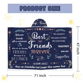 Friendship Blanket Hoodie for Women, for Women, Birthday Gifts for Women Friendship, Ideal Friendship Gifts for Best Friends, Women Gift for Thanksgiving Holiday Christmas New Year