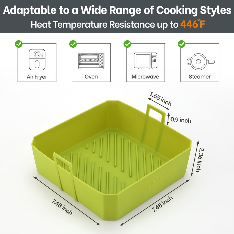 5 QT Air Fryer Silicone Liners for Ninja* AF141/AF142/AF181/AF182 &