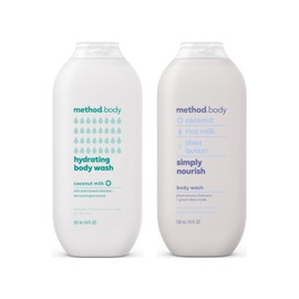 Method Body Wash Variety Pack, Hydrating Coconut Milk 18 Fl Oz, Simply Nourish 18 Fl Oz (Variety Pack)