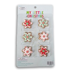 Gingerbread Snowflakes Mini Ornaments - 6 Count