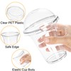 Okllen 100 Pack 12 oz Clear Plastic Cups with Dome