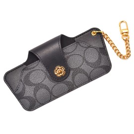 WOMLEX PU Leather Glasses Case Sunglasses Case Portable Glasses Case, black A