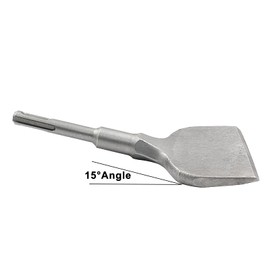 LDEXIN 3 Inch Wide Cranked-Angle Bent Tile Removal Chisel with SDS Plus Shank, Concrete Scaling Chisel, 6.5 Inch Long