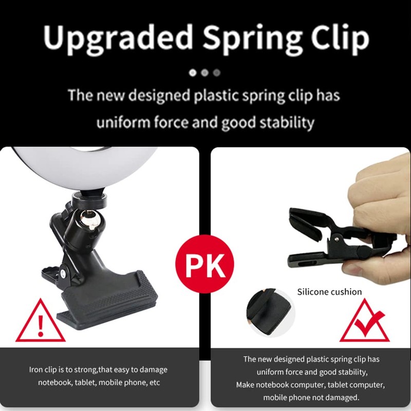 Ring Light Laptop, 5 Inch Ring Light with Tripod &
