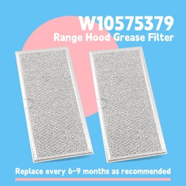 GLOXTED 2Pcs W10575379 W11190170 12-Laye Aluminum Mesh Downdraft Range Hood Grease Filter Compatible With Whirlp 5.5 x 11.63 x 0.09 Inches