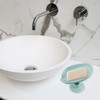 Bojueshaw 2pcs Leaf Shape Soap Holder,Self Draining Suction Cup Soap