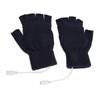USB Warmer Heated Gloves Flip Half Fingerless Electronic Knitted Hand