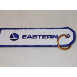 EASTERN AIRLINE KEYCHAIN OR FOB EMBROIDERED BOTH SIDES AIRPLANE PILOT GIFT NEW!