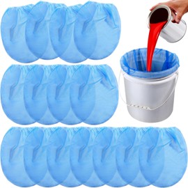 Patelai 30 Pcs 5 Gallon Paint Strainer Bags Blue Fine Nylon Mesh Elastic Top Bag Strainers for Hydroponics, Brewing, Gardening for Use with Paint Sprayers