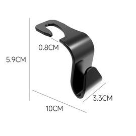 Tongke 6 Pack Car Seat Headrest Hooks, Holder Storage Hook for Car Handbag Clothes Coats Grocery Bags, Black