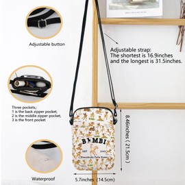 B*mbi Inspire Crossbody Bag B*mbi Shoulder Bag B*mbi Deer Lover Messenger Bag Movie Fans Gift WDW Trip Gift (B*mbi CB)