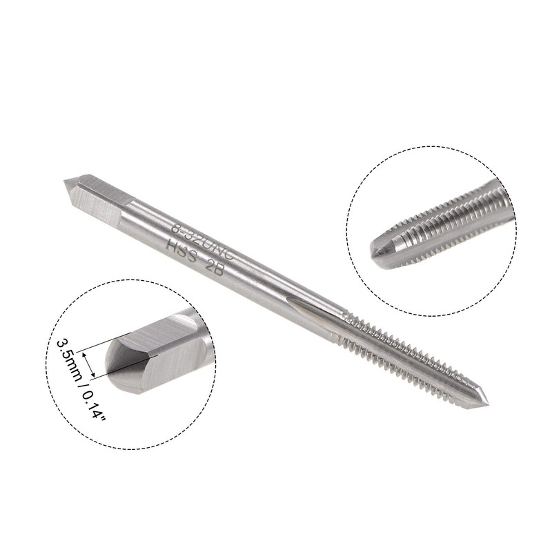 sourcing map 8-32 UNC Tap and Die Set, HSS Machine