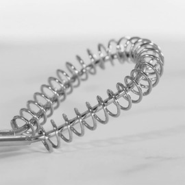 Magic Flat Manual Hand Whisk Stainless Steel Egg Beater Mixer Kitchen Tool, Mini Whisk Spring Coil Wire, Compact,Convenient and Efficient,Coffee Sauce Milk Cooking Baking Beating