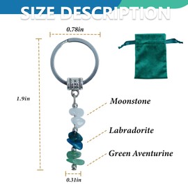 ShF1djx Natural Crystal Keychain gift retirement gift for woman,Small Healing Stones new beginnings gifts for women