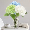 SITUMEIZI Hydrangea Artificial Flower Faux Hydrangea Flowers 21 Inch Latex