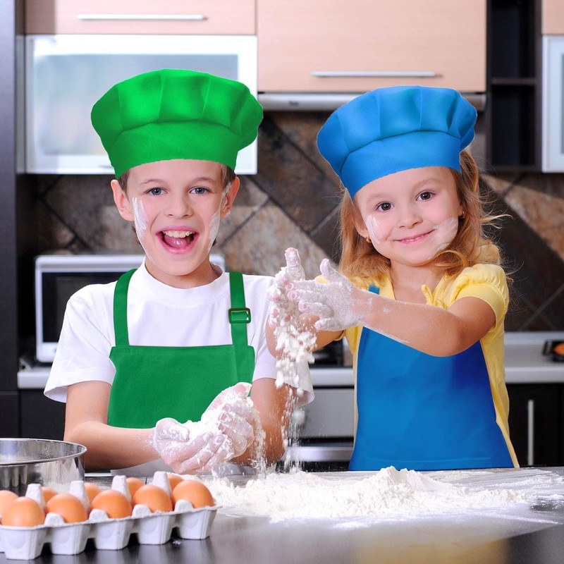 MSYU Apron and Chef Hat Set - 8 Pieces Waterproof