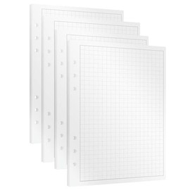KOMPASS® 120 Squared Ring Binder Planner A5 Inserts | Notebook A5 Squared | 6-Hole A5 Paper (14.5 cm x 21 cm) | Ring Binder Calendar Inserts Refillable for Notes, Brainstorming & To-Do Lists