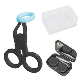 Happykau 2 Piece Contact Lens Attachment Aid Soft Contact Removal Tool Removal Tool Removal Contact Attachment Color Control Insert Insert Lens Removal Tool Eyeglass Clip Supports Eyelids for Easy