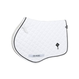 GemRebel Close Contact Non-Slip Design Horse Riding Pad Moisture-Wicking Shock Absorbing English Saddle Pad for Horses White