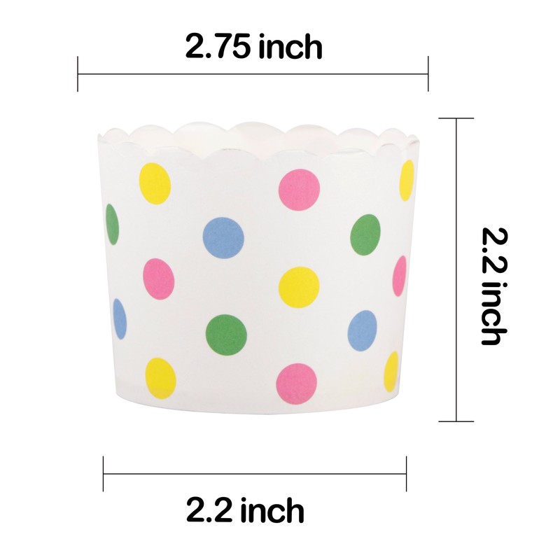 Webake Large Paper Baking Cup, 6oz Disposable Cupcake Muffin Cases,
