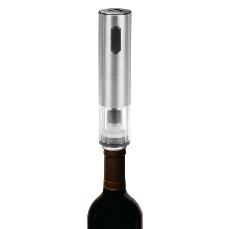 Kalorik Wine Lovers Set with Opener and Preserver, 7x10.25x4.9, Gray