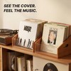 Vinyl Record Storage Crate, Solid Wood Rustic Record Box Holds