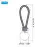 PATIKIL Braided Leather Keychain with Stainless Steel Key Ring Sleeve,