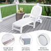 COSTWAY Lounge Chair Chaise Adjustable Recliner Weather Resistant White