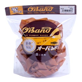 輪ゴム オーバンド #120 < 500g透明袋 > アメ色 最も大きい径 極太幅 業務用 徳用 包装 ゴムバンド 全サイズ73 共和