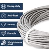 Fshihine 3/16 Wire Rope, 50ft Stainless Steel Cable with Wire