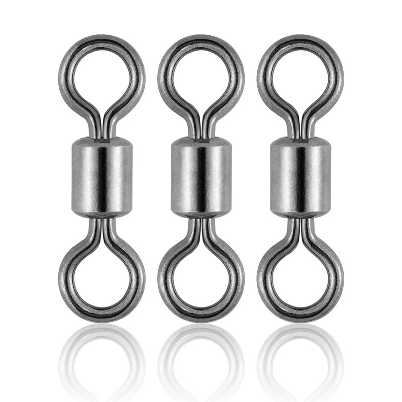 Dr.Fish 50 Pack Fishing Micro Swivels Fly Fishing Swivels Rolling