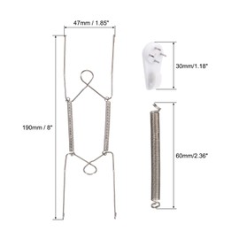 sourcing map Plate Hanger, 8 Inch Stainless Steel Invisible Wall Plate Hangers with Wall Decorative Hooks and Tip Protectors for Decorative Plates and Art