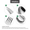 Selafun 4-pieces Travel Set with Case Portable Silverware Utensils Set