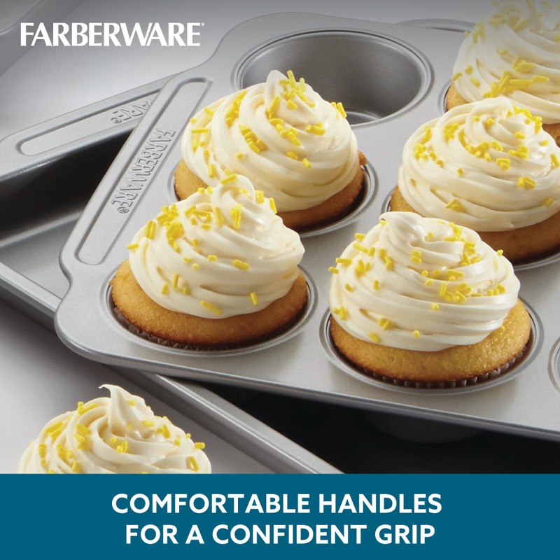 Farberware Nonstick Steel Bakeware Set with Cooling Rack, Baking Pan