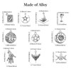 Stiesy 100Pcs 10 Styles Antique Style Witchcraft Theme Charms Tibetan