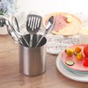 IMEEA Small Silver Utensil Holder for Kitchen Counter - 4.3"