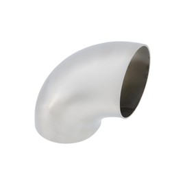 Crapyt 90° Mandrel Bend Elbow, 2.5" 304 Stainless Steel Thickness 1.5mm Tube Elbow, for Car Modified Tube Accessories and Stair Handrail, 1 Pcs