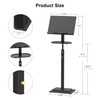 Xadgve Music Stand for Sheet Music-Bamboo Portable Black Music Stands