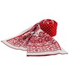 Deco4Me Cuddly Knitted Blanket Sofa Blanket Christmas Red / White