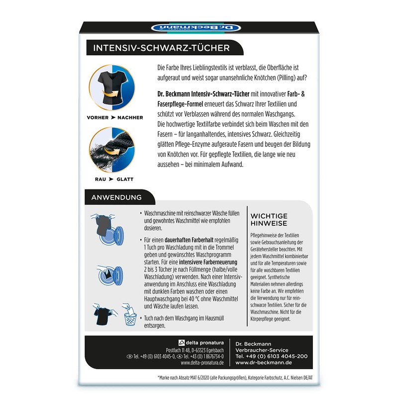Dr. Beckmann Intensive Black Cloths | For Intense Black and