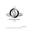 VIR JEWELS 1/10 cttw Black Diamond Ring in .925 Sterling
