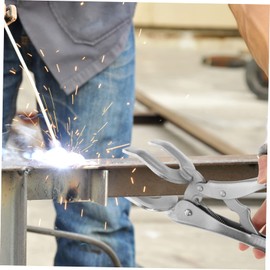 SHINEOFI Locking Pliers Welding Soldering Clamp Durable Grip Tool for Welding and Soldering Tasks High Grade Construction Impact Resistant and Non Deforming