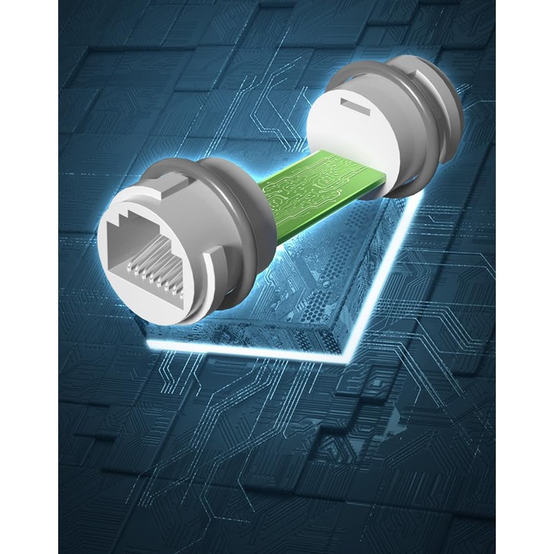 VIVOCH, 2 acopladores impermeables IP67, conectores RJ45 impermeables Cat5/5E/6/6A Ethernet