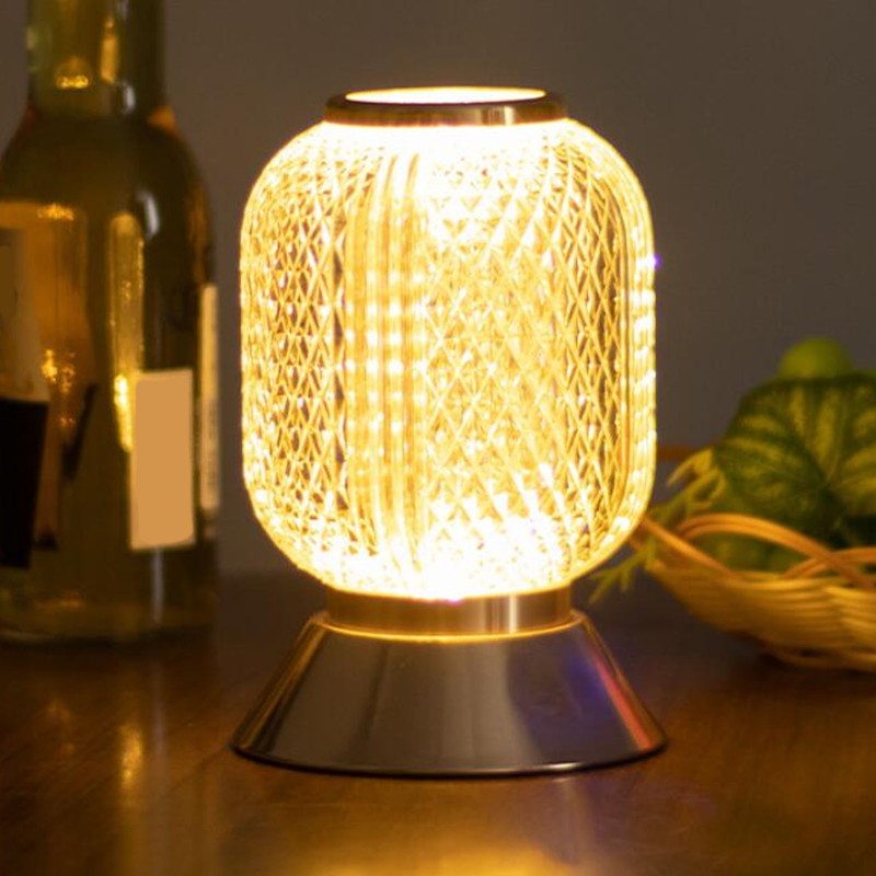 LED Cordless Table Lamp Innovative Stylish Rechargeable Crystal Desk Lamp